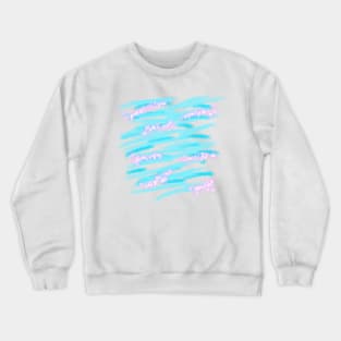 Blue stripes splashes Watercolor art Crewneck Sweatshirt